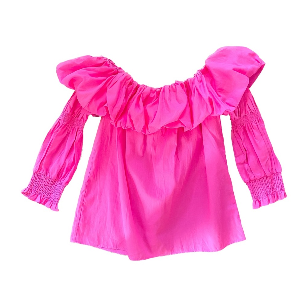 NWT Lilly Pulitzer Hot Pink Beatrix Off the Shoulder Top